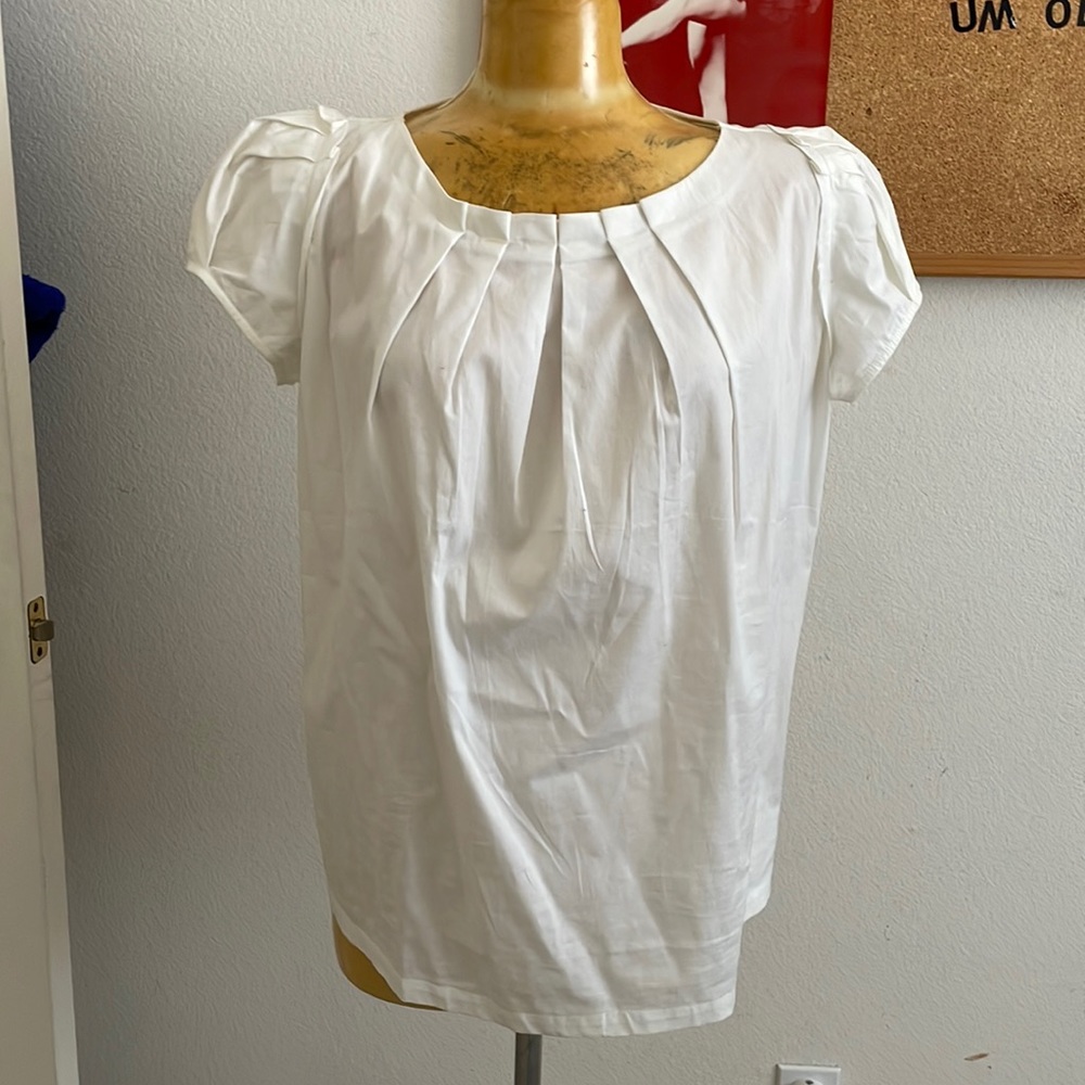 White Cotton Blouse Top